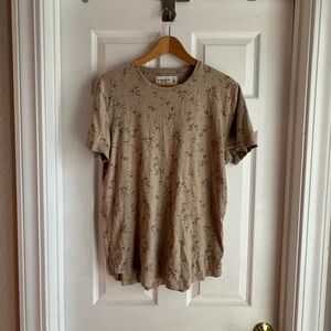 Floral Tan T-Shirt